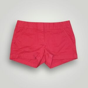 J. Crew Women's Coral Red Cotton Shorts